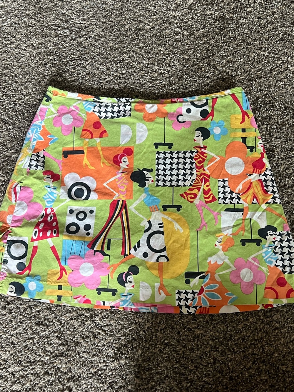 Vintage Y2K Fashion Print Mini Skort